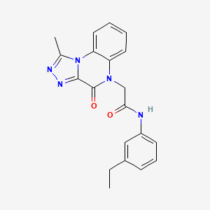 molecular formula C20H19N5O2 B2988622 N-(3-乙基苯基)-2-(1-甲基-4-氧代[1,2,4]三唑并[4,3-a]喹喔啉-5(4H)-基)乙酰胺 CAS No. 1260926-86-0