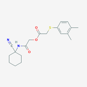 molecular formula C19H24N2O3S B2988634 [(1-Cyanocyclohexyl)carbamoyl]methyl 2-[(3,4-dimethylphenyl)sulfanyl]acetate CAS No. 1002451-40-2