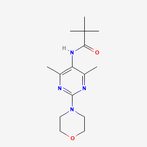 molecular formula C15H24N4O2 B2988647 N-(4,6-dimethyl-2-morpholinopyrimidin-5-yl)pivalamide CAS No. 1797650-73-7