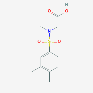 molecular formula C11H15NO4S B2988656 2-(N-methyl3,4-dimethylbenzenesulfonamido)acetic acid CAS No. 949259-93-2