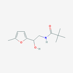molecular formula C12H19NO3 B2988661 N-(2-hydroxy-2-(5-methylfuran-2-yl)ethyl)pivalamide CAS No. 1257547-29-7