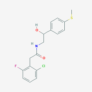 molecular formula C17H17ClFNO2S B2988676 2-(2-chloro-6-fluorophenyl)-N-(2-hydroxy-2-(4-(methylthio)phenyl)ethyl)acetamide CAS No. 1448131-09-6