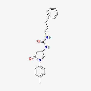 1-(5-Oxo-1-(p-tolyl)pyrrolidin-3-yl)-3-(3-phenylpropyl)urea