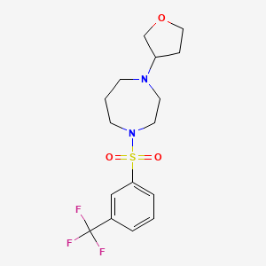 1-(Tetrahydrofuran-3-yl)-4-((3-(trifluoromethyl)phenyl)sulfonyl)-1,4-diazepane