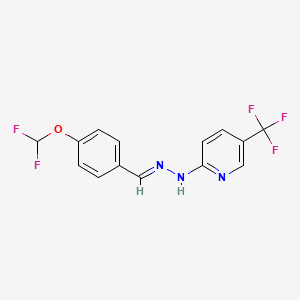 (E)-2-(2-(4-(difluoromethoxy)benzylidene)hydrazinyl)-5-(trifluoromethyl)pyridine