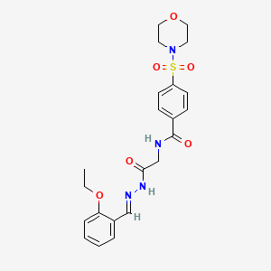 molecular formula C22H26N4O6S B2988688 (E)-N-(2-(2-(2-ethoxybenzylidene)hydrazinyl)-2-oxoethyl)-4-(morpholinosulfonyl)benzamide CAS No. 391885-97-5