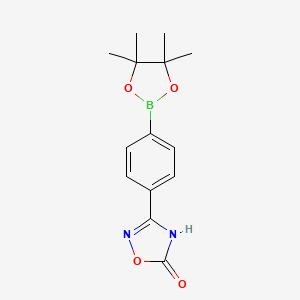 molecular formula C14H17BN2O4 B2988690 4-(5-Oxo-4,5-dihydro-1,2,4-oxadiazol-3-yl)phenylboronic Acid Pinacol Ester CAS No. 1454814-36-8