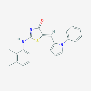 molecular formula C22H19N3OS B298870 (5Z)-2-(2,3-dimethylanilino)-5-[(1-phenylpyrrol-2-yl)methylidene]-1,3-thiazol-4-one 