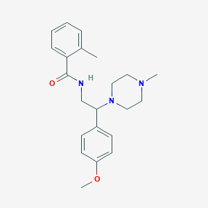 N-(2-(4-methoxyphenyl)-2-(4-methylpiperazin-1-yl)ethyl)-2-methylbenzamide