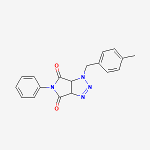 molecular formula C18H16N4O2 B2988703 1-(4-methylbenzyl)-5-phenyl-1,6a-dihydropyrrolo[3,4-d][1,2,3]triazole-4,6(3aH,5H)-dione CAS No. 1007921-53-0