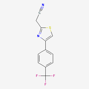 2-[4-[4-(Trifluoromethyl)phenyl]-1,3-thiazol-2-yl]acetonitrile