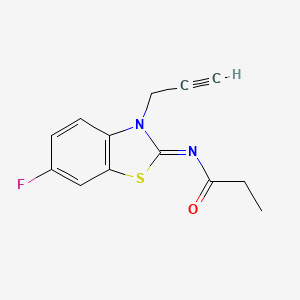 (Z)-N-(6-fluoro-3-(prop-2-yn-1-yl)benzo[d]thiazol-2(3H)-ylidene)propionamide
