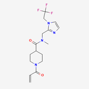 N-Methyl-1-prop-2-enoyl-N-[[1-(2,2,2-trifluoroethyl)imidazol-2-yl]methyl]piperidine-4-carboxamide