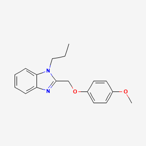 molecular formula C18H20N2O2 B2988720 2-((4-甲氧基苯氧基)甲基)-1-丙基-1H-苯并[d]咪唑 CAS No. 379252-51-4