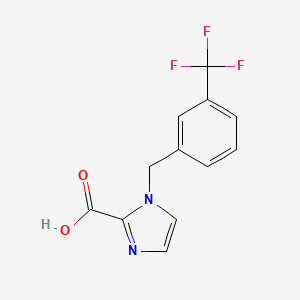 molecular formula C12H9F3N2O2 B2988721 1-[[3-(Trifluoromethyl)phenyl]methyl]-2-imidazolecarboxylic acid CAS No. 1439896-54-4