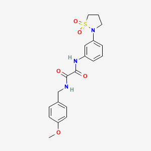 N-[3-(1,1-dioxido-1,2-thiazolidin-2-yl)phenyl]-N'-(4-methoxybenzyl)ethanediamide