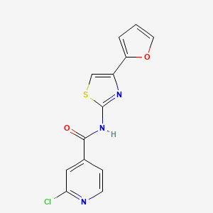 2-chloro-N-[4-(furan-2-yl)-1,3-thiazol-2-yl]pyridine-4-carboxamide