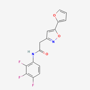 2-(5-(furan-2-yl)isoxazol-3-yl)-N-(2,3,4-trifluorophenyl)acetamide