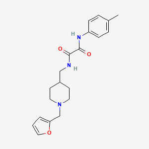 molecular formula C20H25N3O3 B2988731 N1-((1-(呋喃-2-基甲基)哌啶-4-基)甲基)-N2-(对甲苯基)草酰胺 CAS No. 953158-45-7