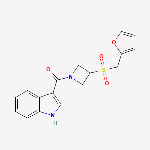 (3-((furan-2-ylmethyl)sulfonyl)azetidin-1-yl)(1H-indol-3-yl)methanone