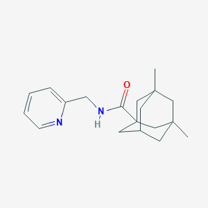 molecular formula C19H26N2O B2988734 3,5-dimethyl-N-(pyridin-2-ylmethyl)adamantane-1-carboxamide CAS No. 405077-13-6