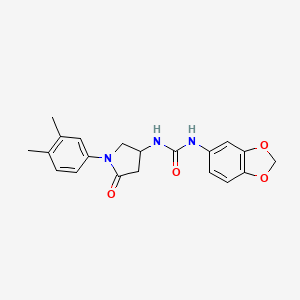 1-(Benzo[d][1,3]dioxol-5-yl)-3-(1-(3,4-dimethylphenyl)-5-oxopyrrolidin-3-yl)urea