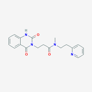 molecular formula C19H20N4O3 B2988738 3-(2,4-dioxo-1H-quinazolin-3-yl)-N-methyl-N-(2-pyridin-2-ylethyl)propanamide CAS No. 896366-52-2