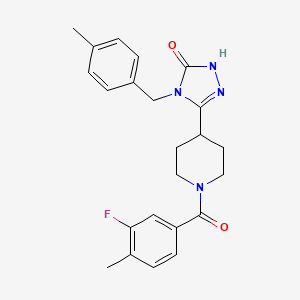 5-[1-(3-fluoro-4-methylbenzoyl)piperidin-4-yl]-4-(4-methylbenzyl)-2,4-dihydro-3H-1,2,4-triazol-3-one