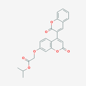 molecular formula C23H18O7 B2988747 Methylethyl 2-[2-oxo-4-(2-oxochromen-3-yl)chromen-7-yloxy]acetate CAS No. 859664-53-2