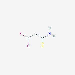 molecular formula C3H5F2NS B2988748 3,3-二氟丙硫酰胺 CAS No. 1178490-19-1