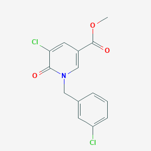 Methyl 5-chloro-1-(3-chlorobenzyl)-6-oxo-1,6-dihydro-3-pyridinecarboxylate
