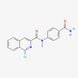 molecular formula C18H14ClN3O2 B2988767 N-(4-carbamoylphenyl)-1-chloro-N-methylisoquinoline-3-carboxamide CAS No. 1424535-68-1