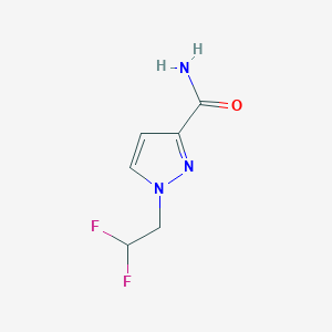 molecular formula C6H7F2N3O B2988773 1-(2,2-difluoroethyl)-1H-pyrazole-3-carboxamide CAS No. 1245773-17-4