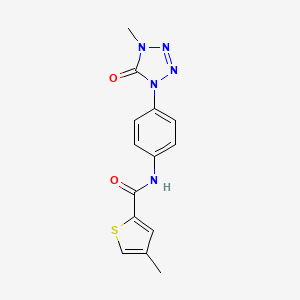 4-methyl-N-(4-(4-methyl-5-oxo-4,5-dihydro-1H-tetrazol-1-yl)phenyl)thiophene-2-carboxamide