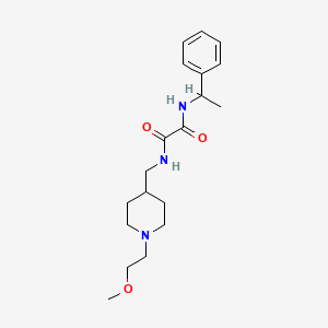 B2988781 N1-((1-(2-methoxyethyl)piperidin-4-yl)methyl)-N2-(1-phenylethyl)oxalamide CAS No. 953199-42-3