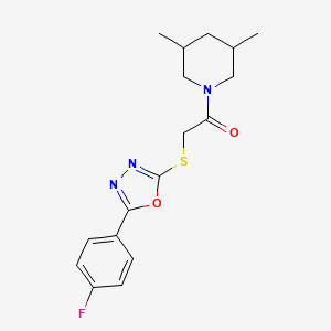 1-(3,5-Dimethylpiperidin-1-yl)-2-((5-(4-fluorophenyl)-1,3,4-oxadiazol-2-yl)thio)ethanone