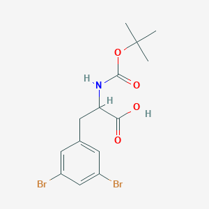 molecular formula C14H17Br2NO4 B2988789 n-Boc-3,5-dibromo-DL-phenylalanine CAS No. 1259976-03-8