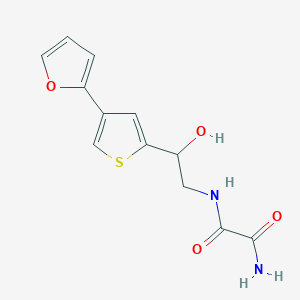 molecular formula C12H12N2O4S B2988790 N'-[2-[4-(Furan-2-yl)thiophen-2-yl]-2-hydroxyethyl]oxamide CAS No. 2319637-83-5
