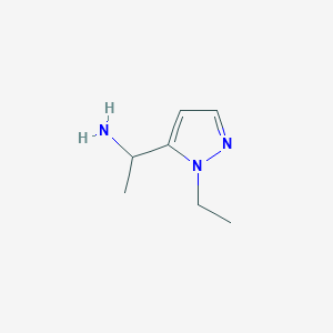 molecular formula C7H13N3 B2988791 1-(1-乙基-1H-吡唑-5-基)乙胺 CAS No. 1006329-02-7