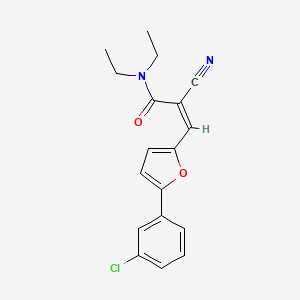 (Z)-3-(5-(3-chlorophenyl)furan-2-yl)-2-cyano-N,N-diethylacrylamide