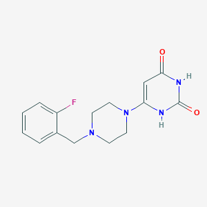 molecular formula C15H17FN4O2 B2988804 6-(4-(2-氟苄基)哌嗪-1-基)嘧啶-2,4(1H,3H)-二酮 CAS No. 2320609-11-6