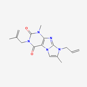 molecular formula C16H19N5O2 B2988808 4,7-Dimethyl-2-(2-methylprop-2-enyl)-6-prop-2-enylpurino[7,8-a]imidazole-1,3-dione CAS No. 876902-27-1