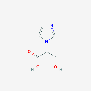 molecular formula C6H8N2O3 B2988810 3-羟基-2-(1-咪唑基)丙酸 CAS No. 1314899-50-7