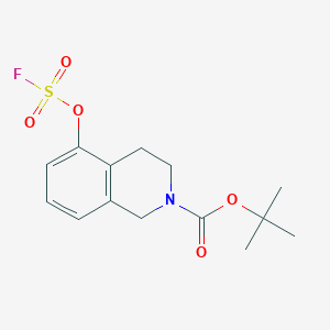 molecular formula C14H18FNO5S B2988816 Tert-butyl 5-fluorosulfonyloxy-3,4-dihydro-1H-isoquinoline-2-carboxylate CAS No. 2411220-30-7