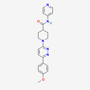molecular formula C22H23N5O2 B2988817 1-(6-(4-甲氧基苯基)吡啶并嗪-3-基)-N-(吡啶-4-基)哌啶-4-甲酰胺 CAS No. 1105217-49-9