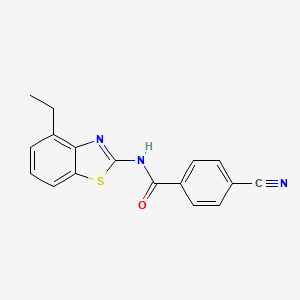 molecular formula C17H13N3OS B2988822 4-cyano-N-(4-ethyl-1,3-benzothiazol-2-yl)benzamide CAS No. 892856-27-8