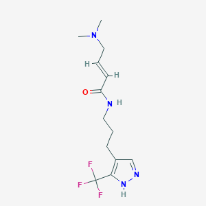 (E)-4-(Dimethylamino)-N-[3-[5-(trifluoromethyl)-1H-pyrazol-4-yl]propyl]but-2-enamide