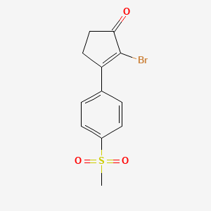 2-Bromo-3-(4-(methylsulfonyl)phenyl)cyclopent-2-enone