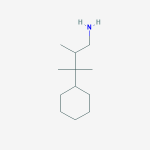 molecular formula C12H25N B2988830 3-Cyclohexyl-2,3-dimethylbutan-1-amine CAS No. 2248326-21-6