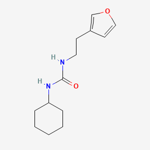 molecular formula C13H20N2O2 B2988831 1-Cyclohexyl-3-(2-(furan-3-yl)ethyl)urea CAS No. 1428363-39-6